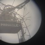 "View of crane through a telescope.. It's already broken off and is def going to fall"âChris Wade